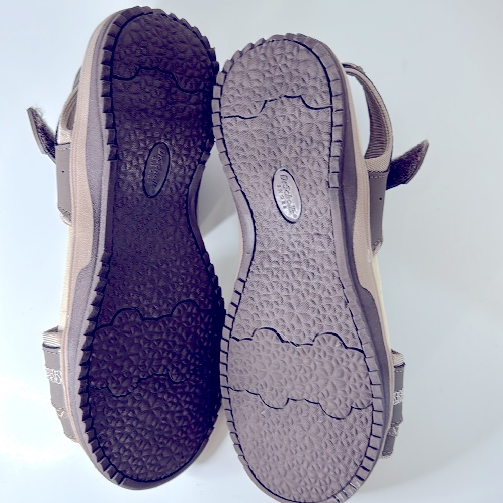 Dr Scholl’s Gel Cushion Women's Gray Sandals Size 7.5 Velcro Closure - Picture 6 of 10